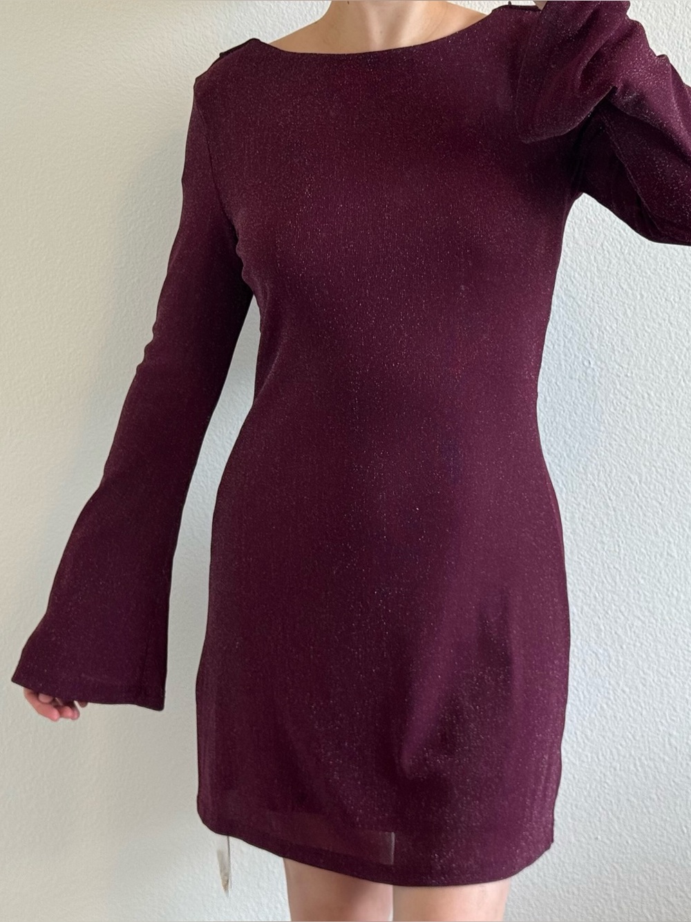 Cider Fit Flare Dress Cowl Low Back NWT